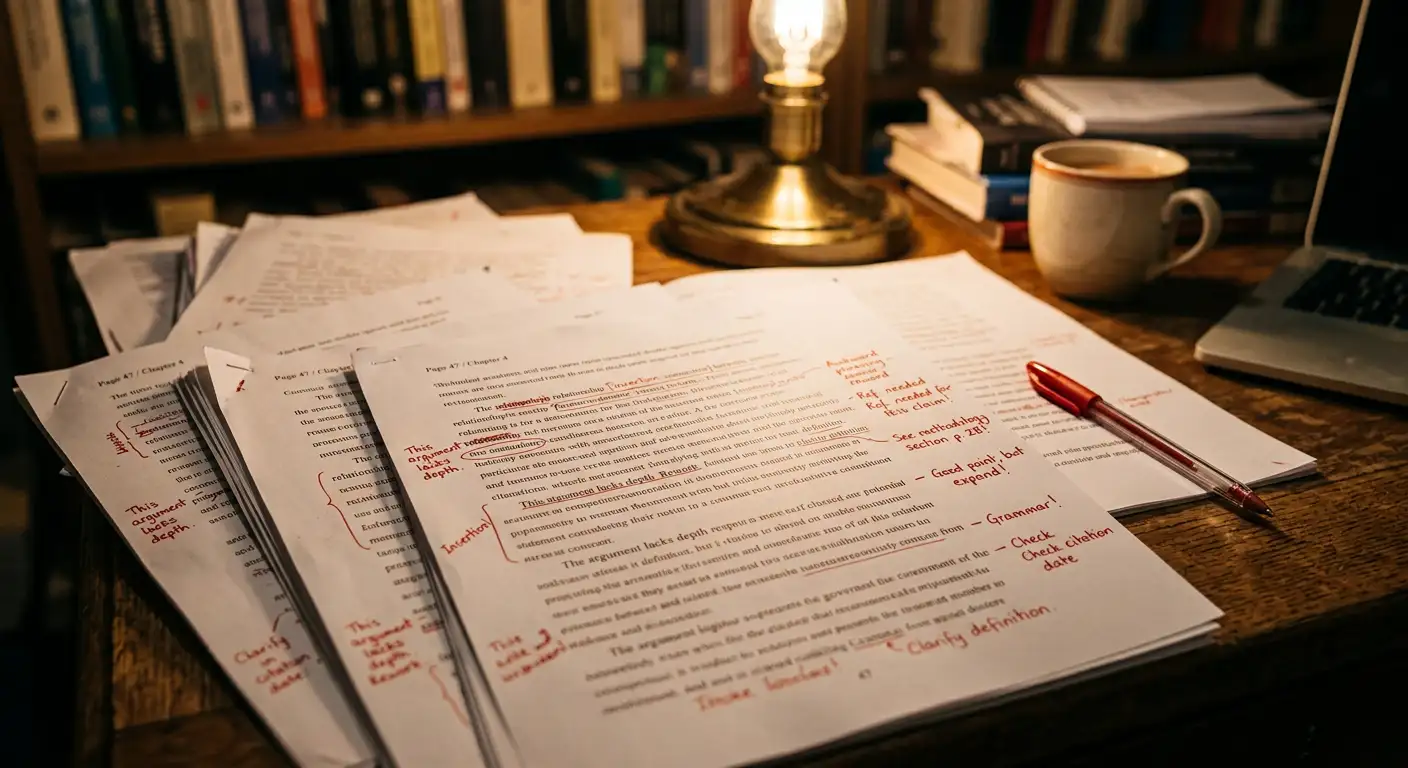 Stilistische Überarbeitung und Argumentation prüfen